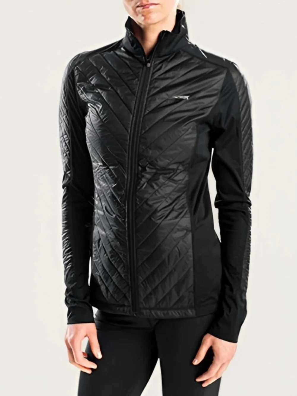 Altra Jacket Women’s Size M Zoned Heat ZeroLite Black Quilted Running Jacket